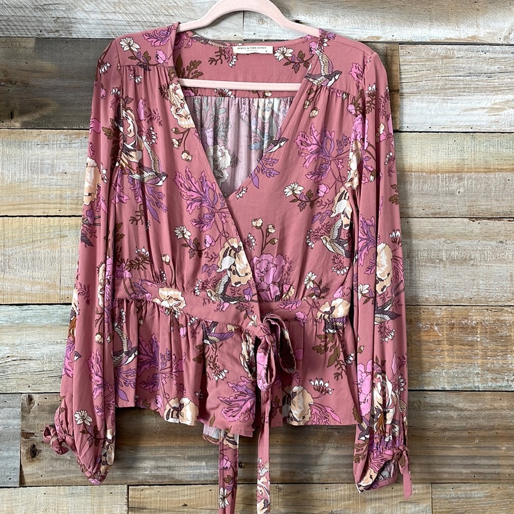 Rosa Wrap Blouse Sz M Spell Designs View 2